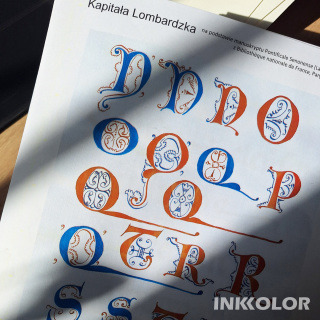 Wakacyjny Kurs kaligrafii: Sierpień - 4 środy - Wczesnogotyckie litery i zdobienia
